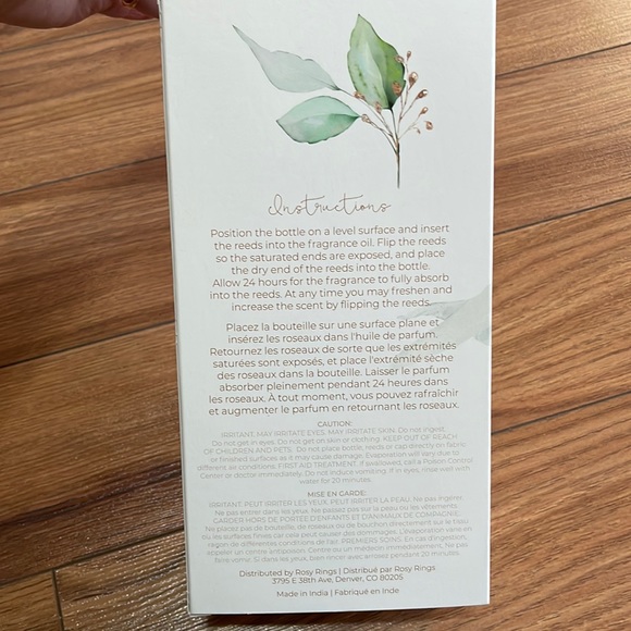 🆕 Rosy Rings Oil Diffuser Kit White Tea & Ginger Reed - Picture 4 of 4